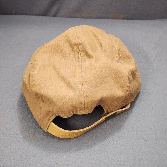Coal Hat Cap Strap Back Mens One Size Brown 5 Panel Camp Herringbone Edison - Picture 9 of 11